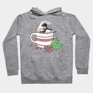 the great wave of coffee Hoodie